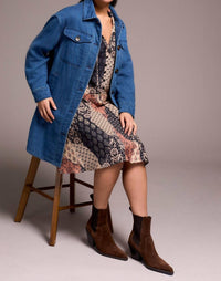Tribal - Quilted Cotton Button Front Shacket