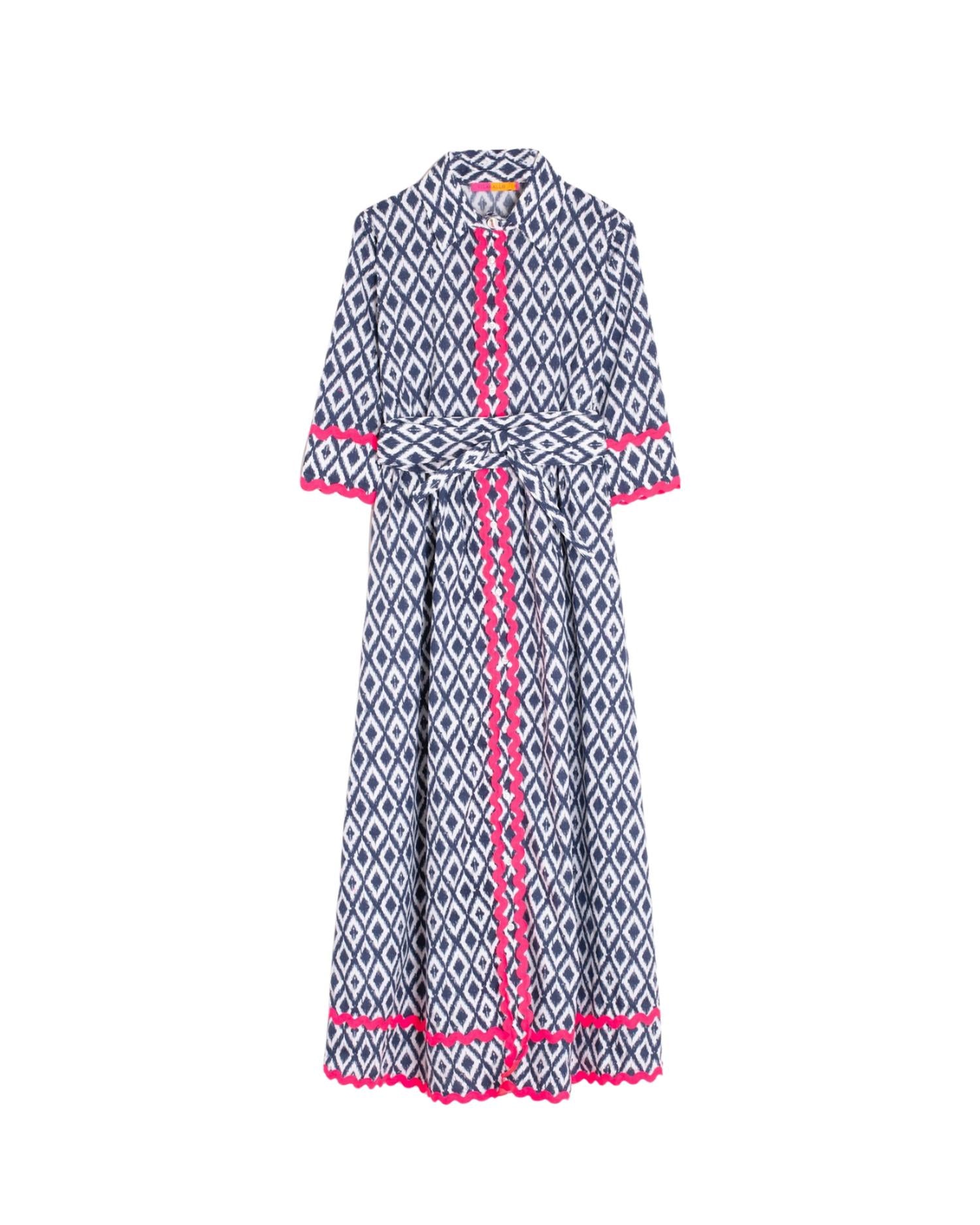 Vilagallo - Brenda Ikat Shirtwaist Dress
