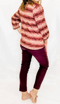 Multiples - Three Quarter Tuck Sleeve Top