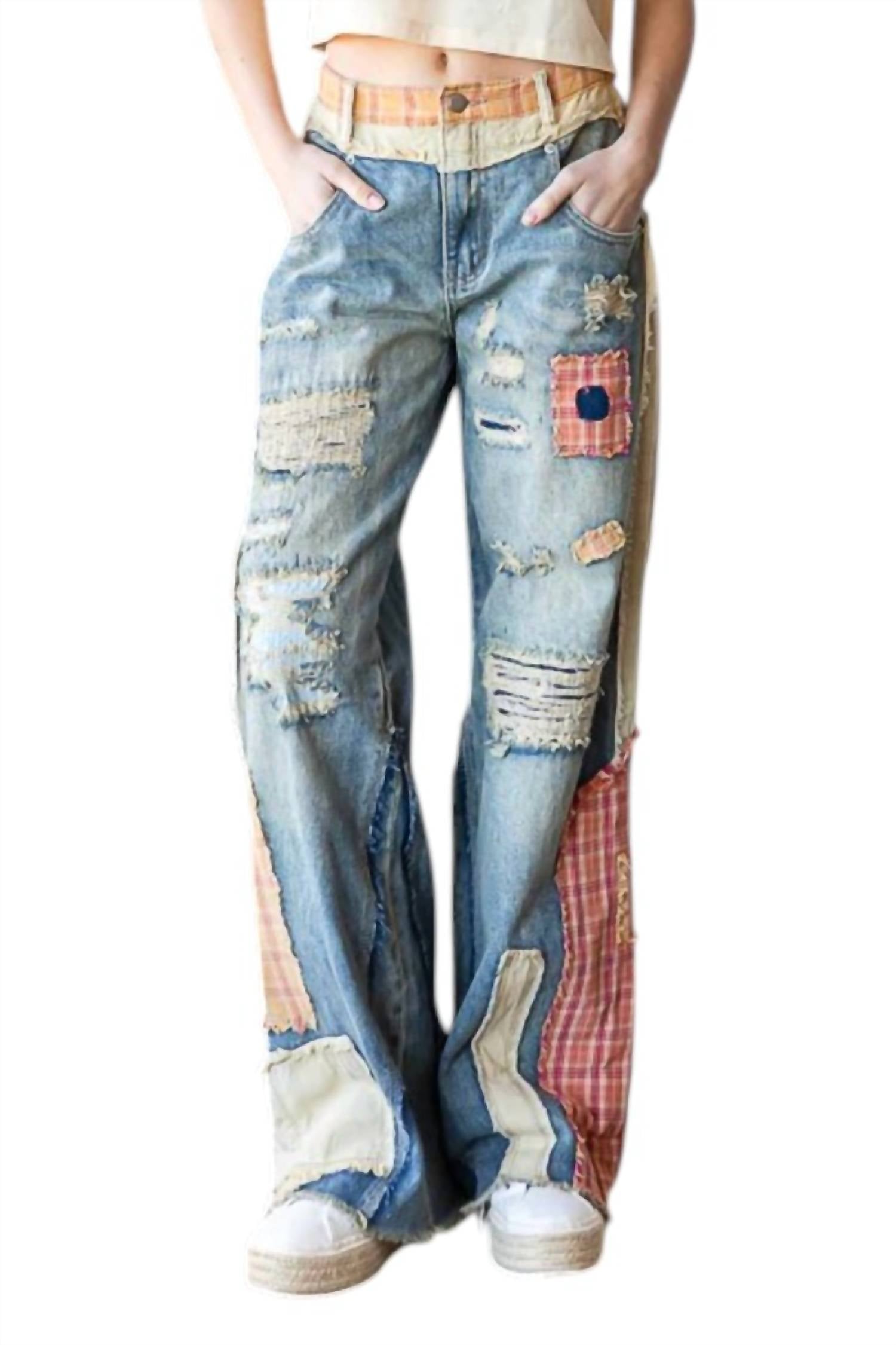 Oli & Hali - Let's Patch Things Up Denim Pants