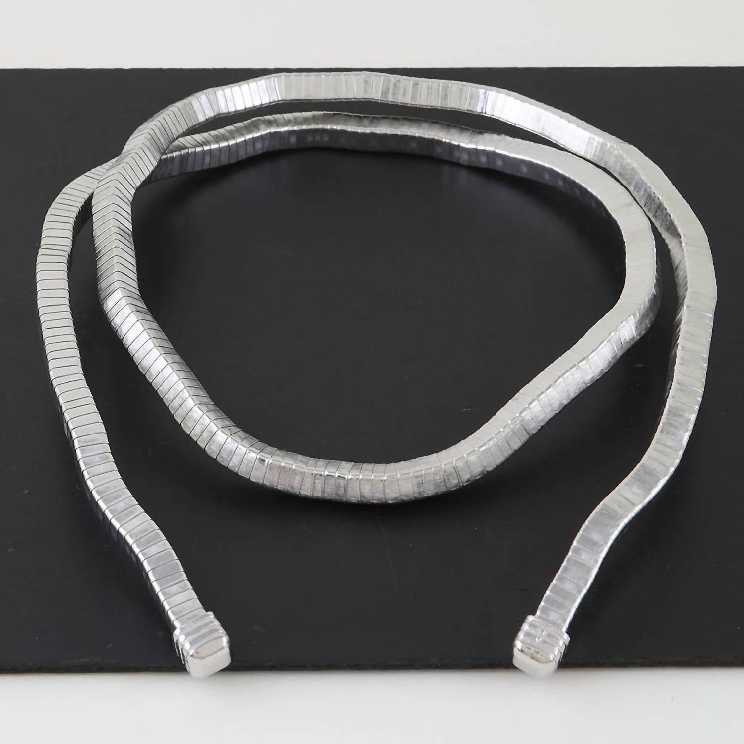 3Am By H&D Accessories - Women's Abstract Box Chain Wrap Choker Necklace