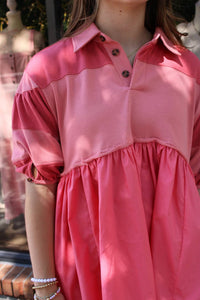 Fantastic Fawn - Short Sleeve Mini Dress