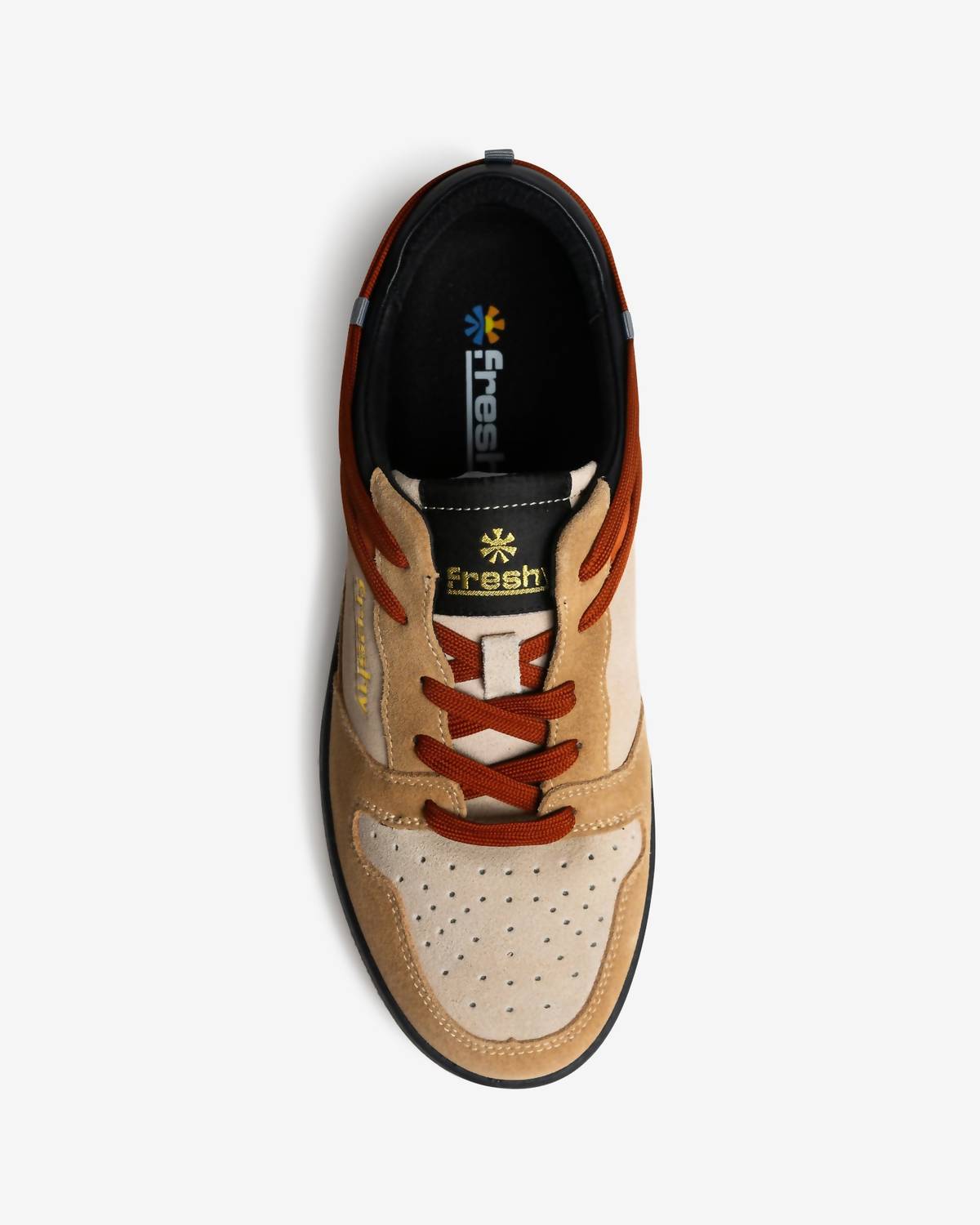 Freshy Men's Gorillaz Suede Casual Sneakers in jet black sand tan - men's sneaker - alternate view