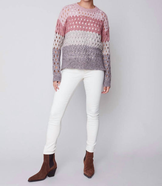 Charlie B - Long Sleeve Fishnet Sweater