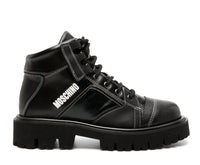 Moschino - Women's Logo-print Leather Boots