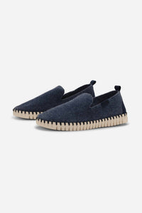 Ilse Jacobsen Women's Tulip Home Flat Loafer in country blue - women's sneaker