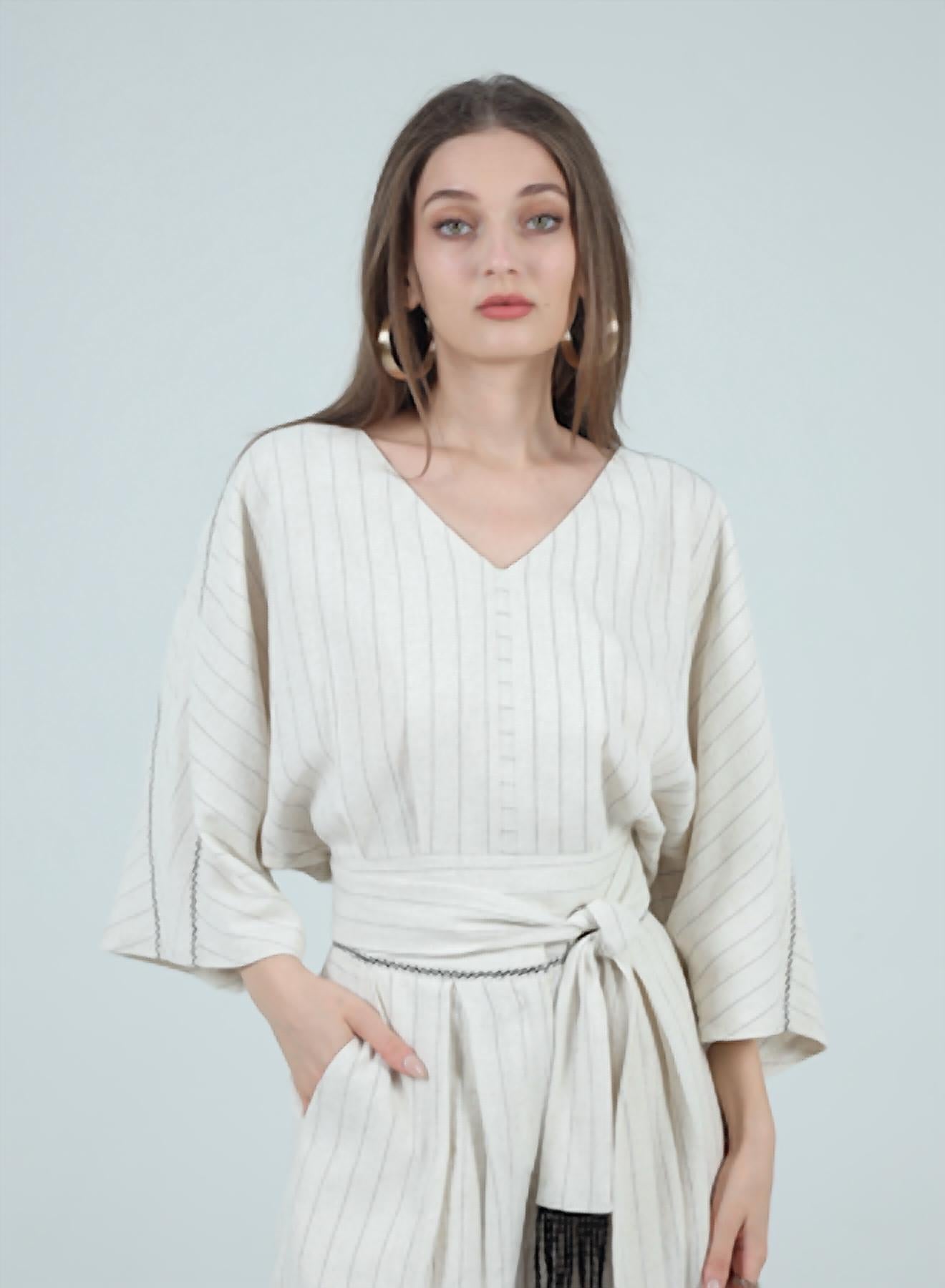 Aylaya - ARIANA PINSTRIPE BLOUSE
