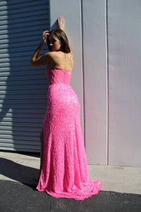 Aleta - Long Fitted Beaded Formal Prom Dress
