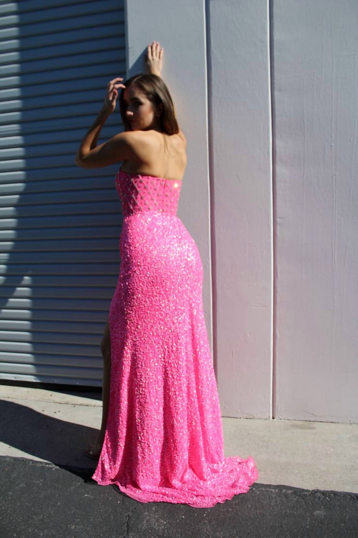 Aleta - Long Fitted Beaded Formal Prom Dress