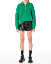 Grey Lab - High-waisted Faux Leather Shorts