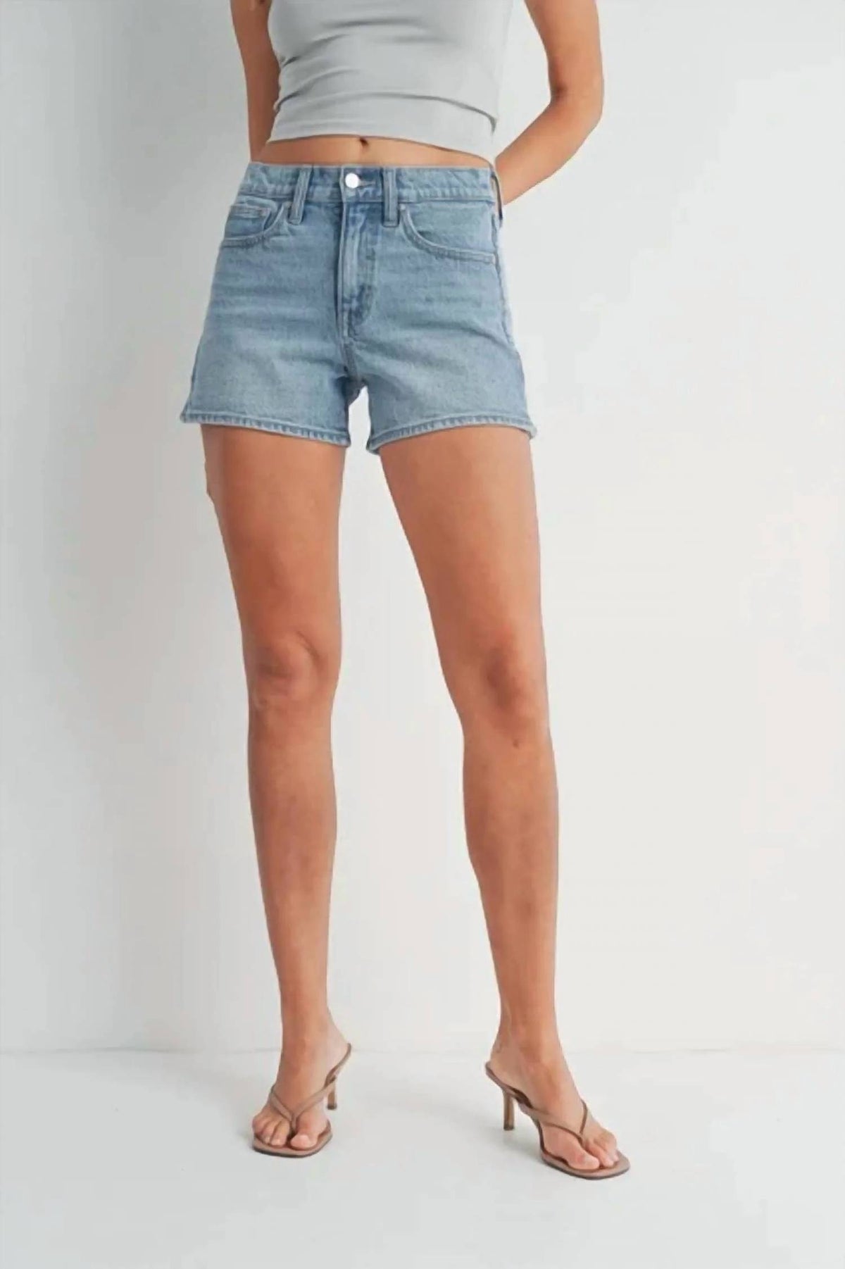 Just Black Denim - Classic Clean Stretch Denim Shorts