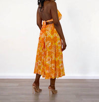 Flying Tomato - Blissful Paradise Floral Halter Midi Dress