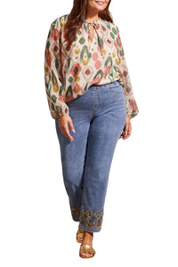 Tribal - Puff Sleeve Blouse - PLUS