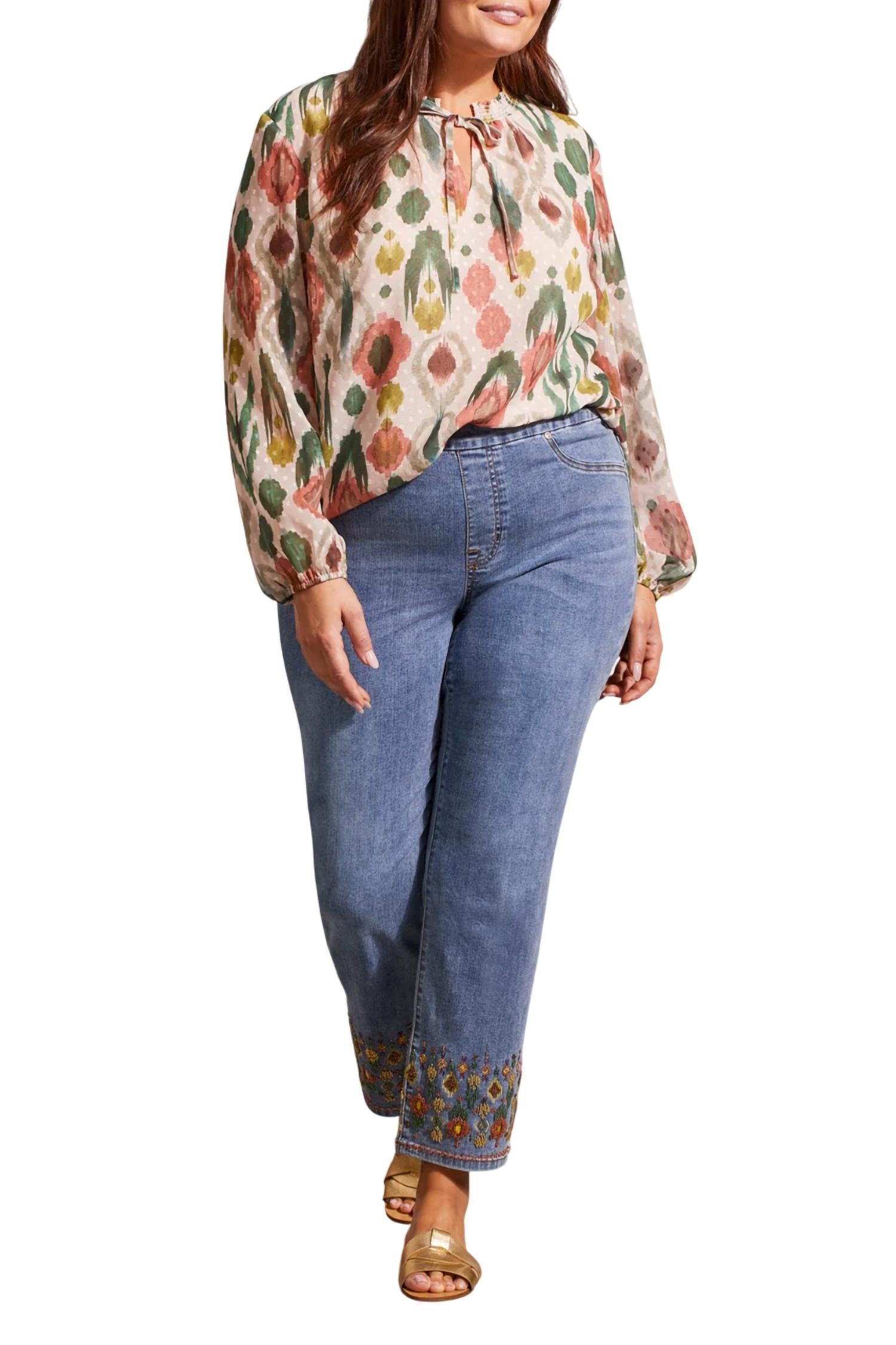 Tribal - Puff Sleeve Blouse - PLUS