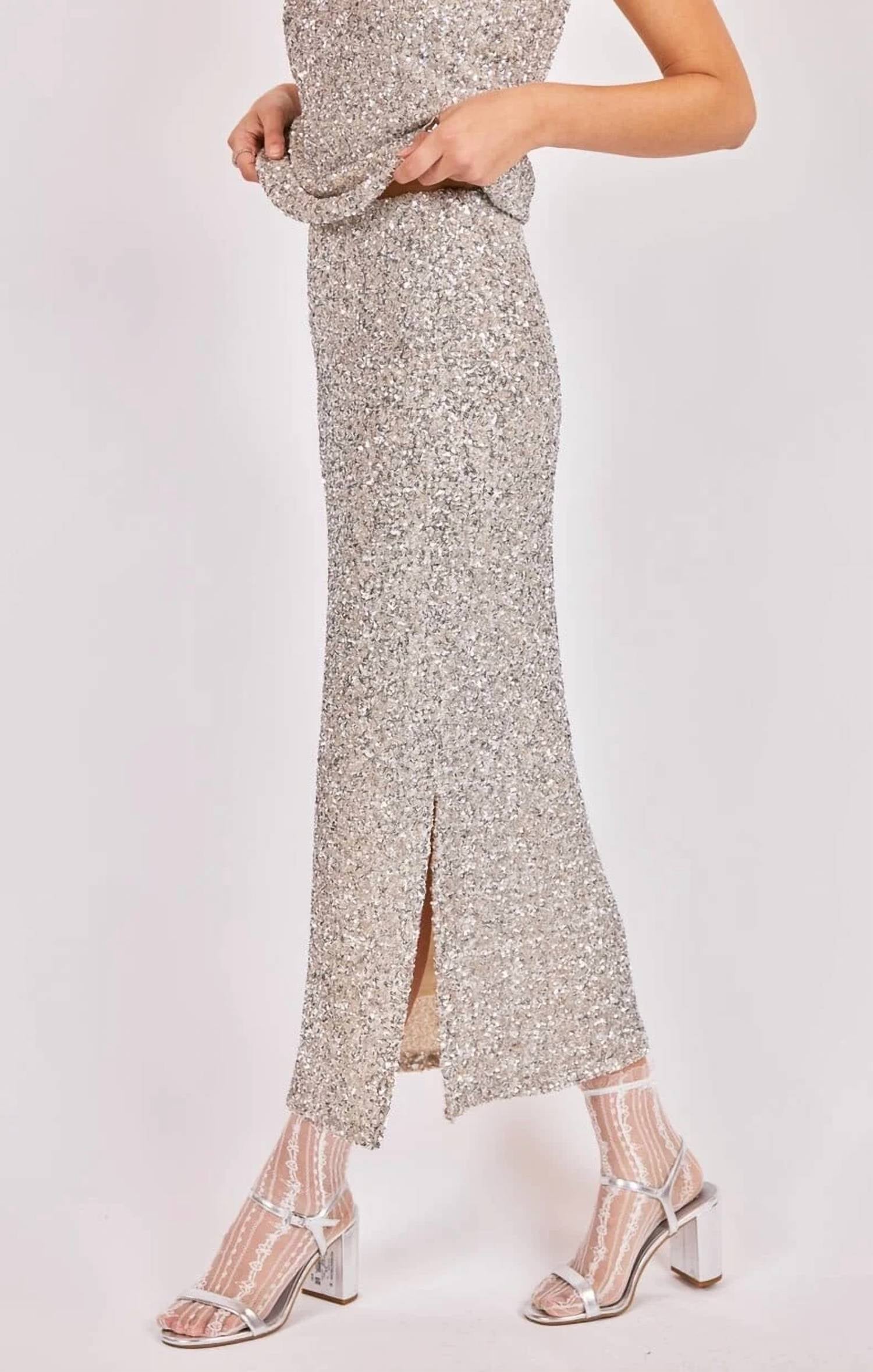 Sadie & Sage - Luster Sequin Maxi Skirt