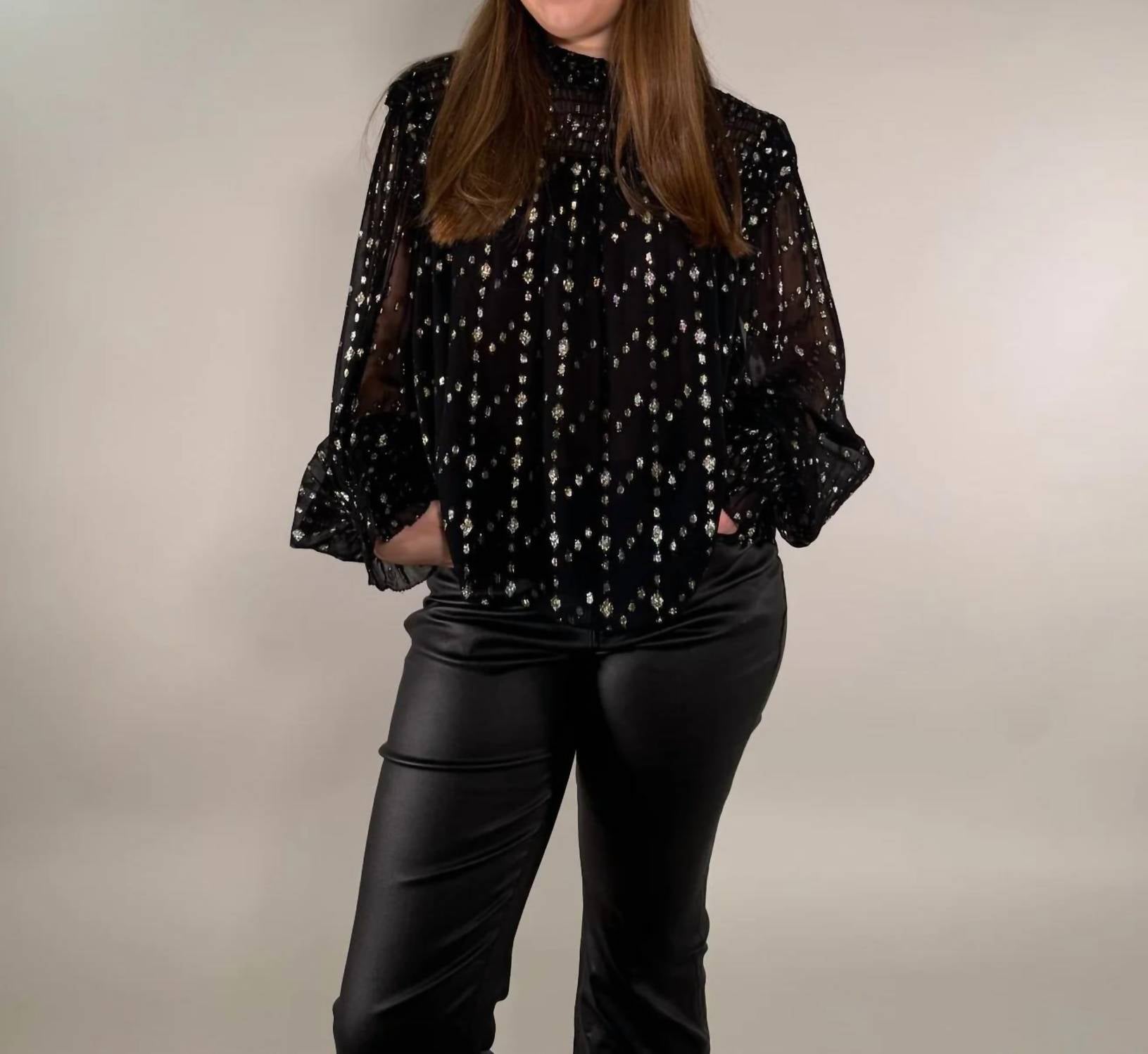 Elan - Starlight Sheer Blouse