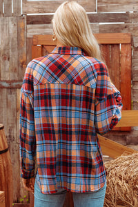 Fashionworks - Plaid Print Poose Vintage Shirt Top
