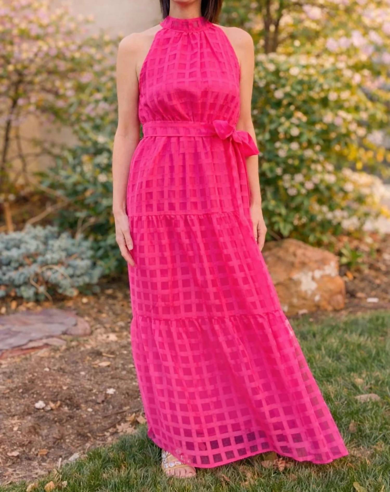 Whimsical Mimsy - Sunset Halter Maxi Dress