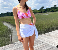 Vanhope Reba Top in jungle cat - women's swimwear - detail view