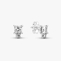Pandora - Sparkling Round And Square Earrings