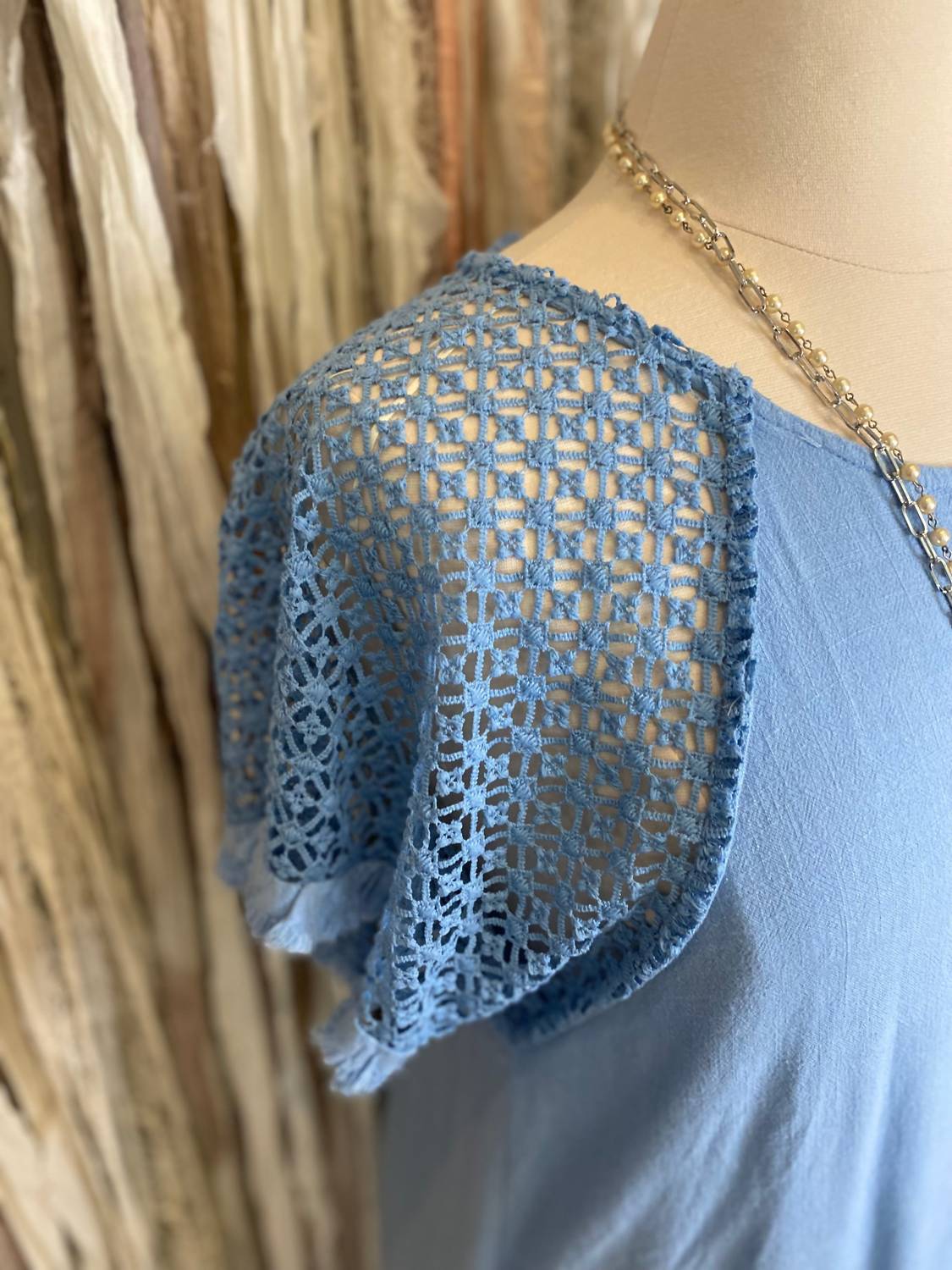 Umgee - Crochet Detail Fringe Top - Plus