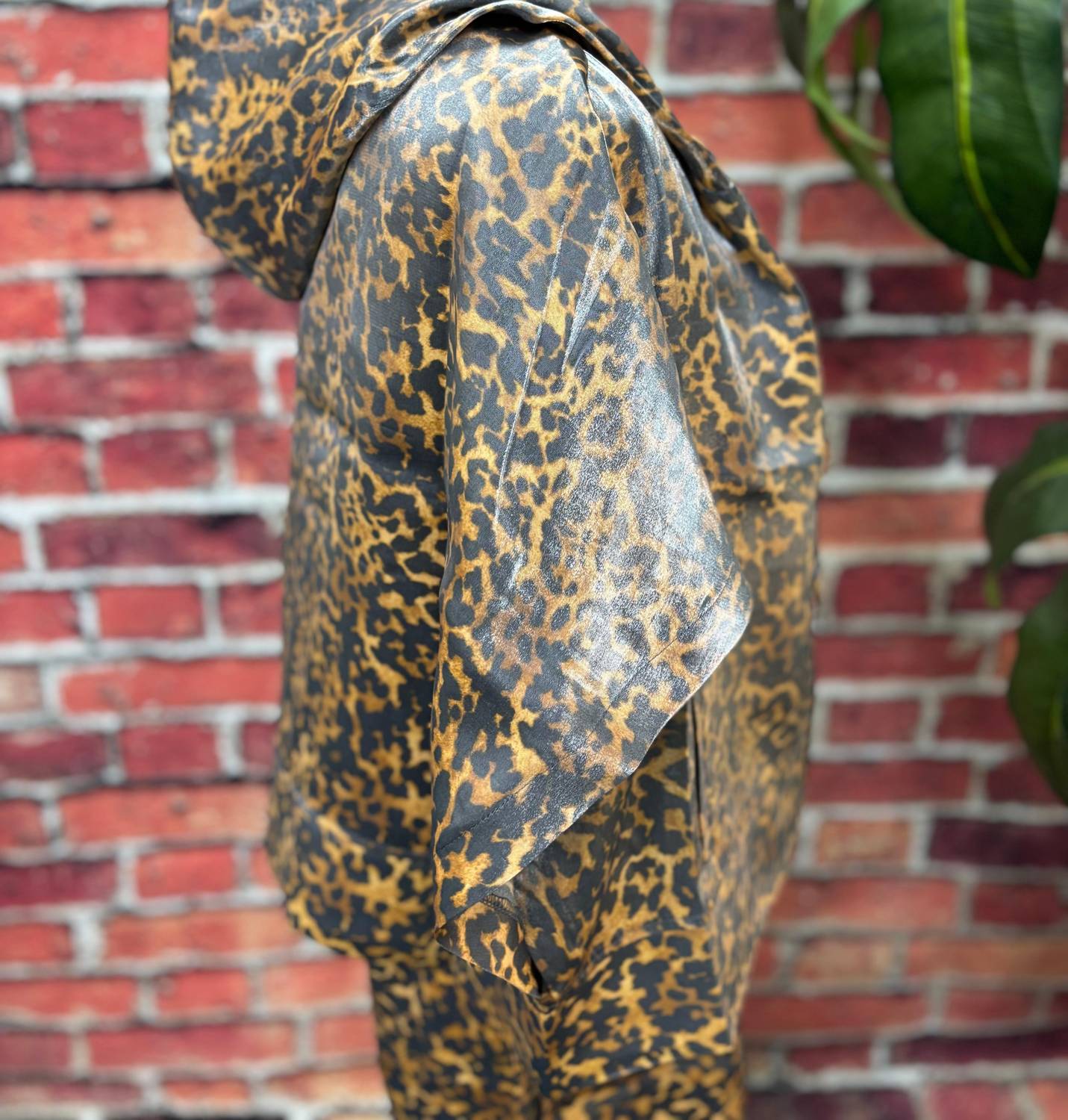 Isle Wild Shine Zip Hoodie in leopard - women's top - alternate view