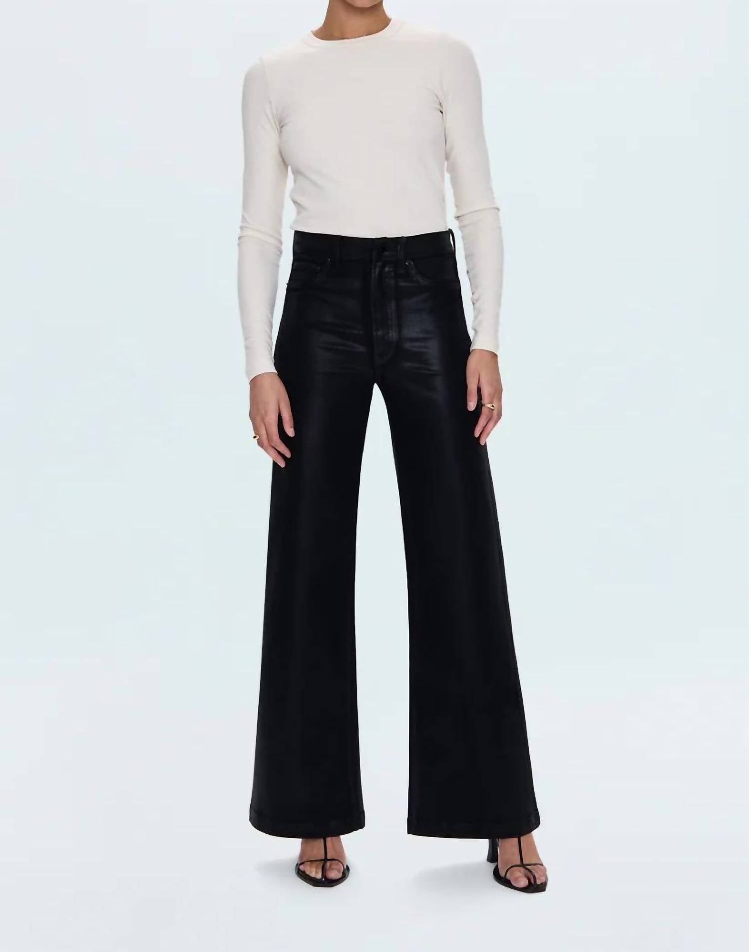 Pistola - Lana High Rise Ultra Wide Leg Coated Pants