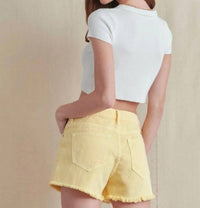 Kancan - High Rise Fray Hem Shorts
