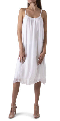 GIGI MODA Jappy Silk Dress in white - women's dress