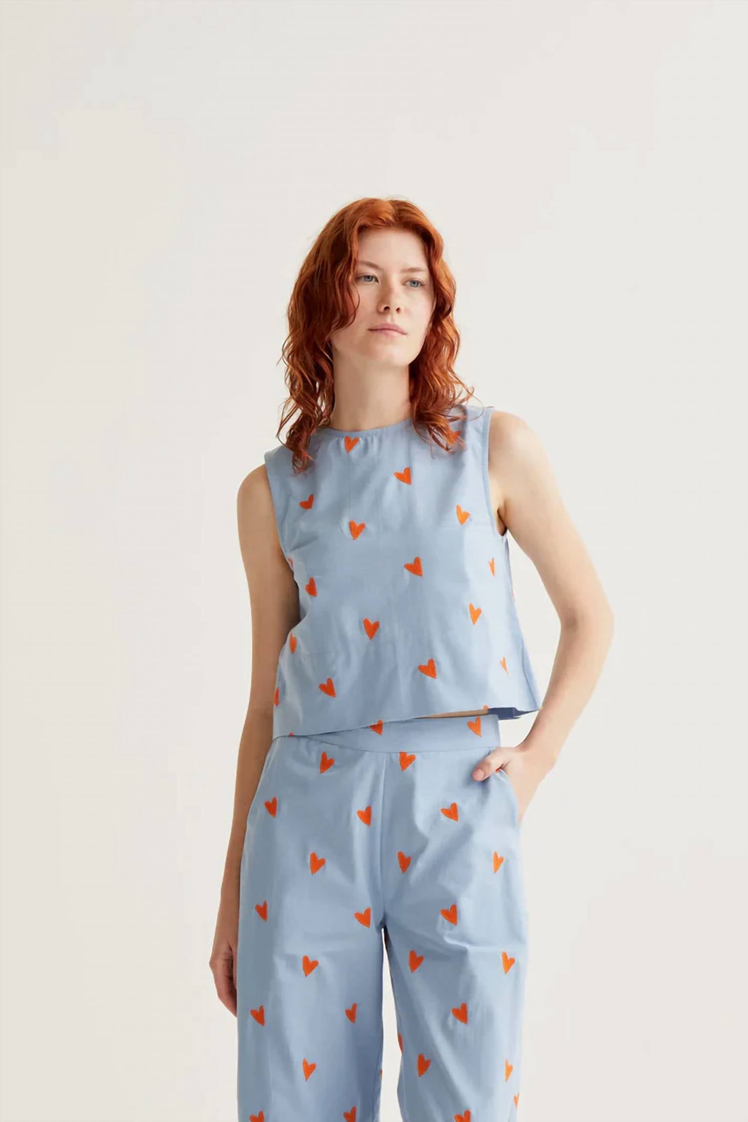 Compania Fantastica - Heart Print Top