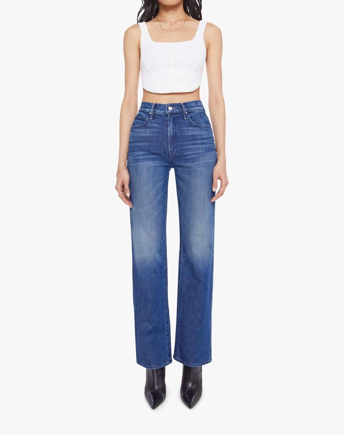 Mother - Kick It High Rise Straight Leg Jeans