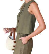 Emerson Fry - Button Front Wide Hem Top