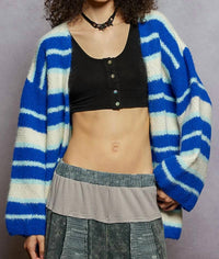 Pol - RYDER STRIPED CARDIGAN