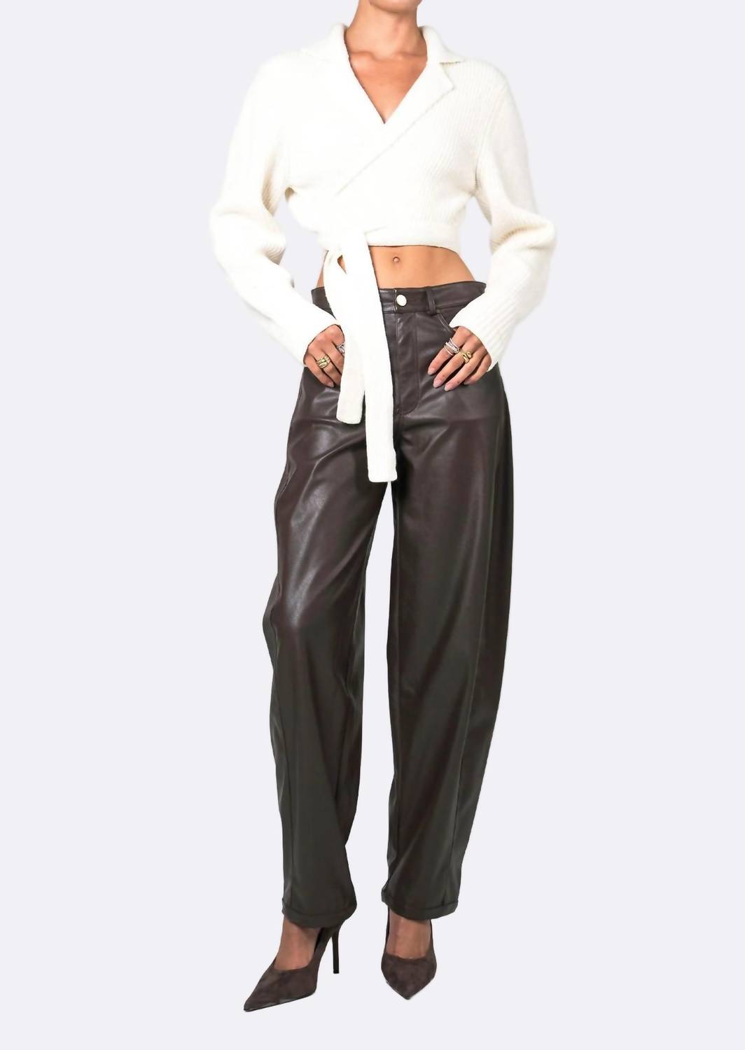 Nonchalant Label - Misty Knitwear Wrap Sweater