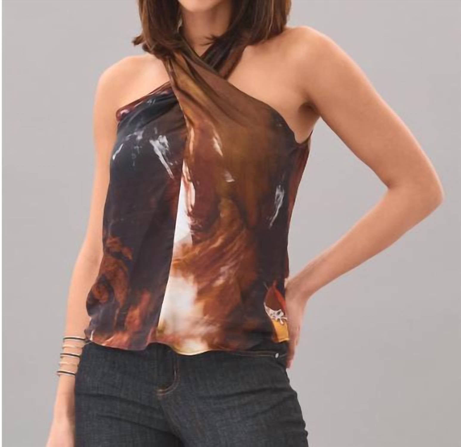 Lola & Sophie - Stormy Criss Cross Halter Top
