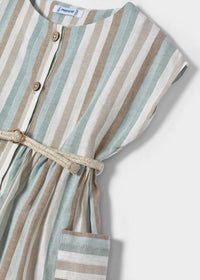 Mayoral - Button Stripe Dress For Girls