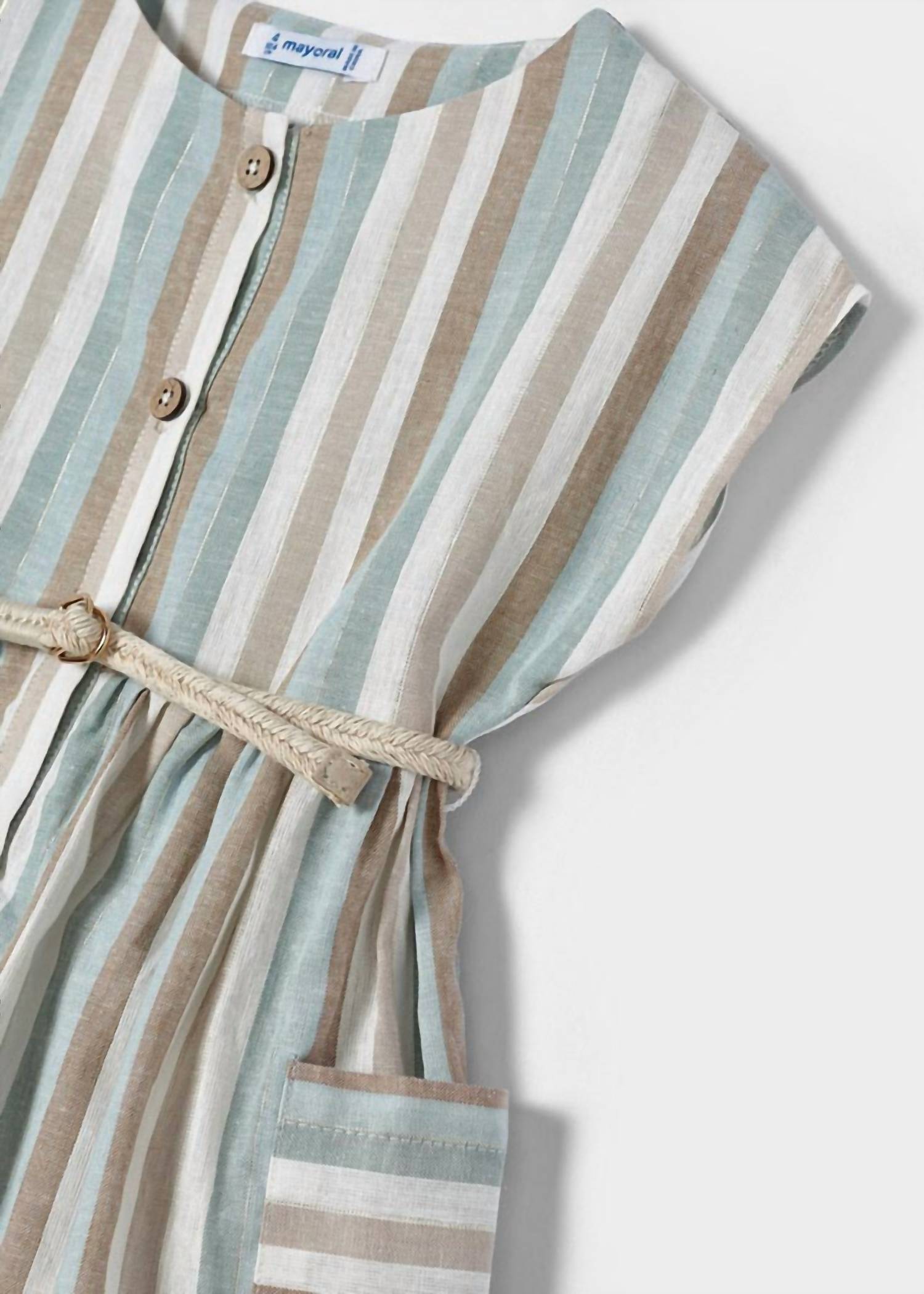 Mayoral - Button Stripe Dress For Girls