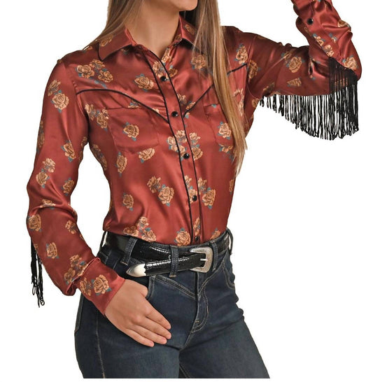 Panhandle - Rose Long Sleeve Snap Front Western Shirt