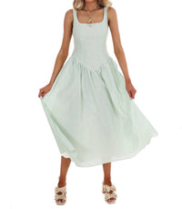Mustard Seed Showing Off Stripe Maxi Dress in aloe - women's dress
