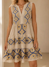 Mystery Resort - Seabreeze Embroidered Mini Dress