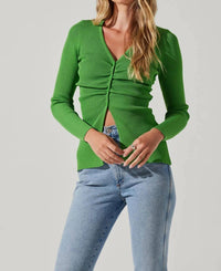 Astr - Ansen Ruched Cardigan