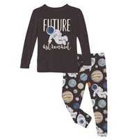Kickee - Kid's Long Sleeve Graphic Tee Pajama Set