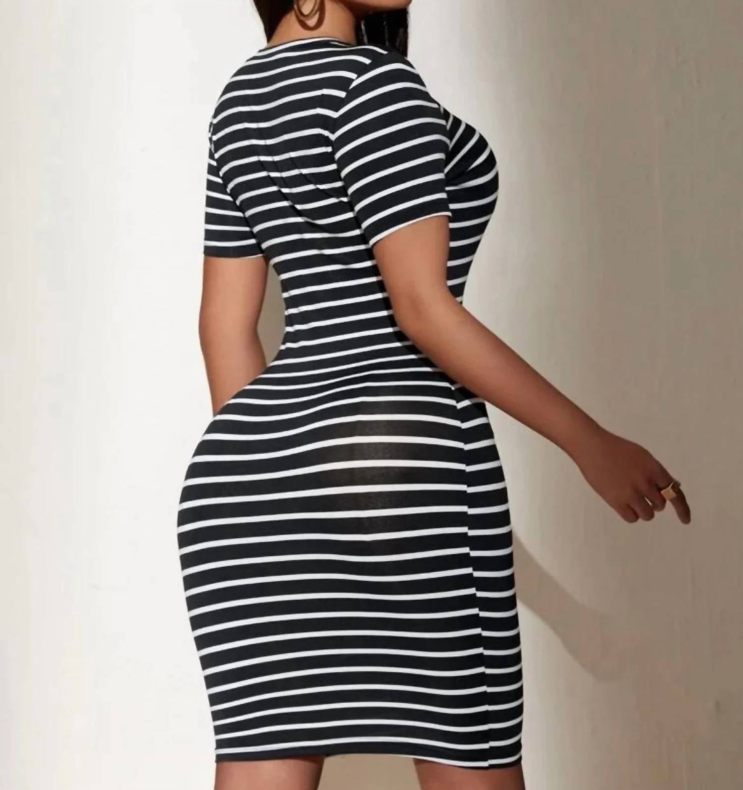 Dazzle Fashion - Stripe T-shirt Dress