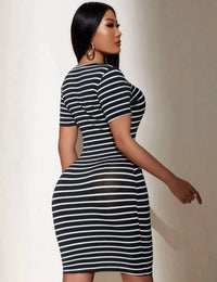 Dazzle Fashion - Stripe T-shirt Dress