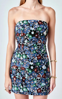 2.7 August Apparel - Strapless Mini Dress