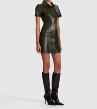 Alice + Olivia - Jamie Vegan Mini Dress