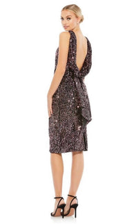 Mac Duggal - Cowl Back Sequin Dress