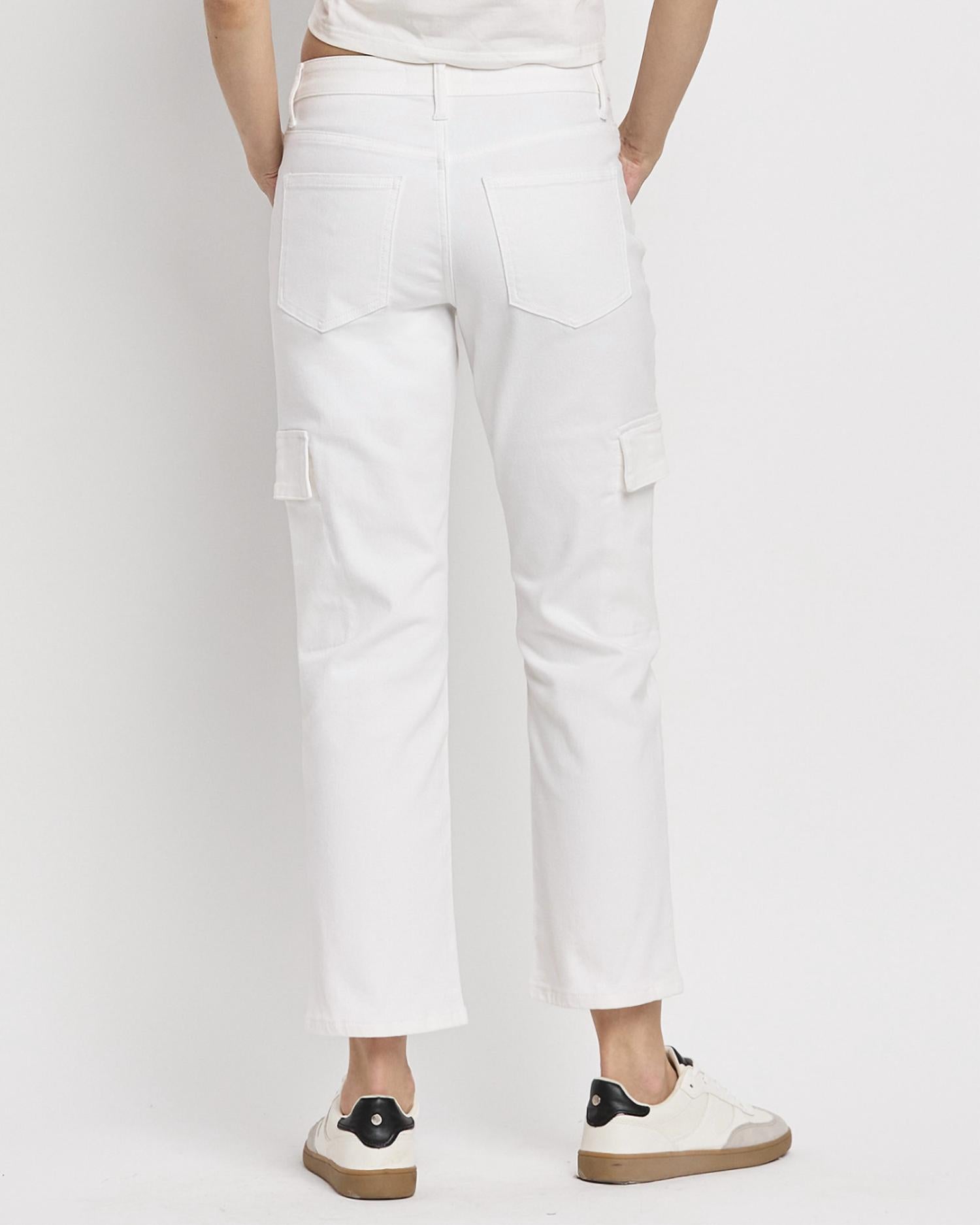 Vervet By Flying Monkey - Dani High Rise Straight Leg Cargo Jeans
