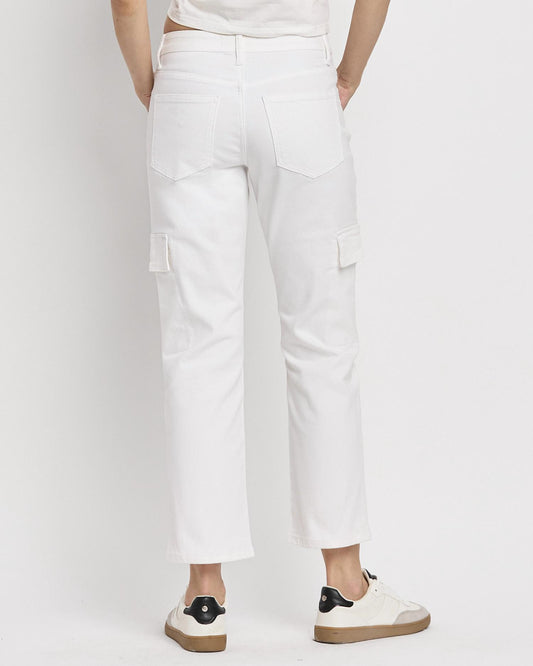 Vervet By Flying Monkey - Dani High Rise Straight Leg Cargo Jeans