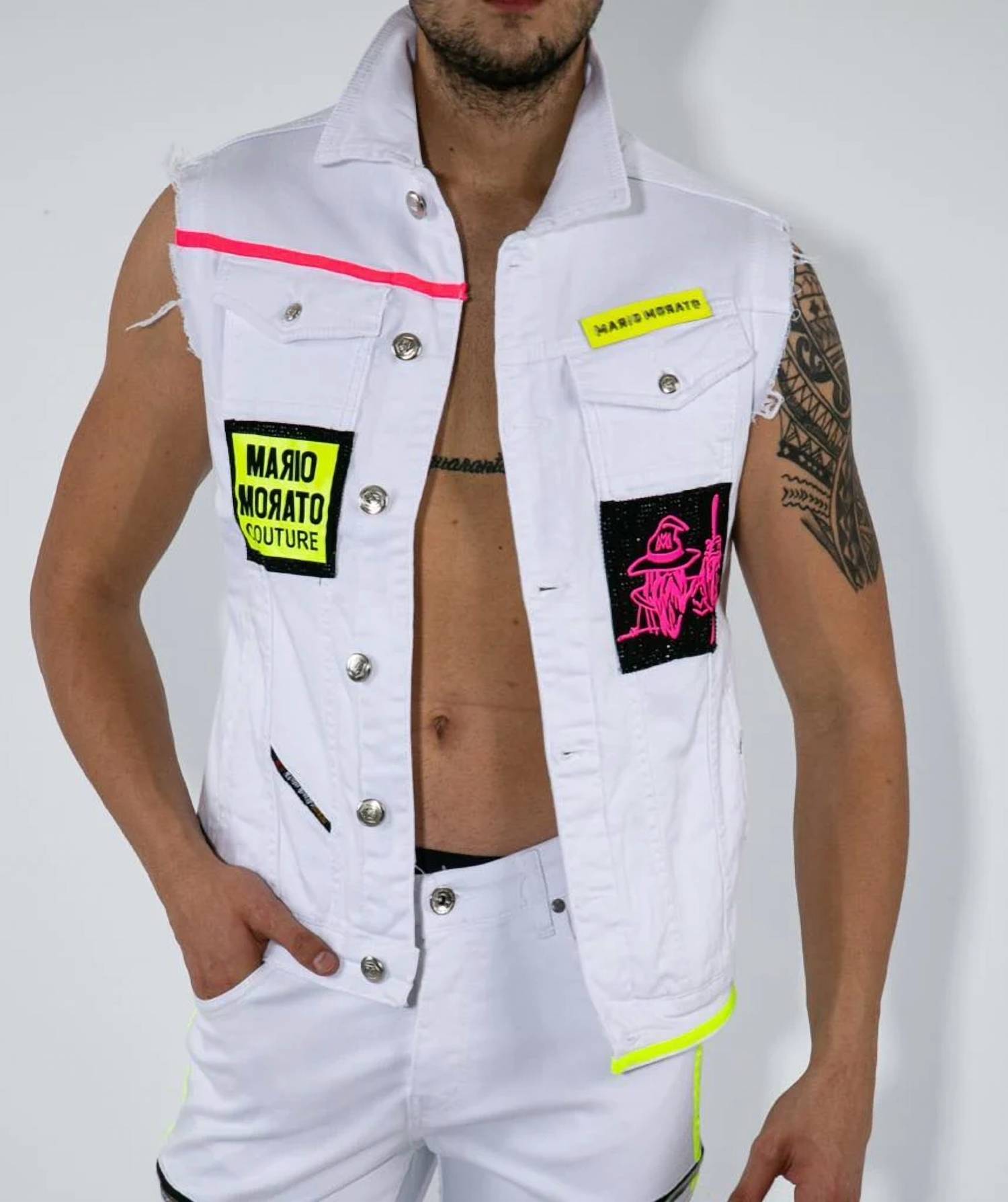 United Garments - Men's Sleeveless Jean Vest